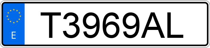 Numer rejestracyjny T3969AL posiada VOLKSWAGEN GOLF