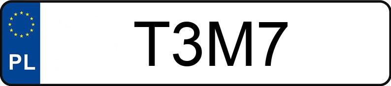 Numer rejestracyjny T3M7 posiada BMW 528I