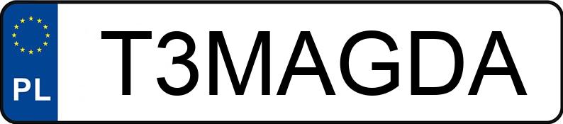 Numer rejestracyjny T3MAGDA posiada LAND ROVER DISCOVERY SPORT