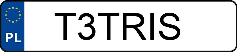 Numer rejestracyjny T3TRIS posiada BMW 335I