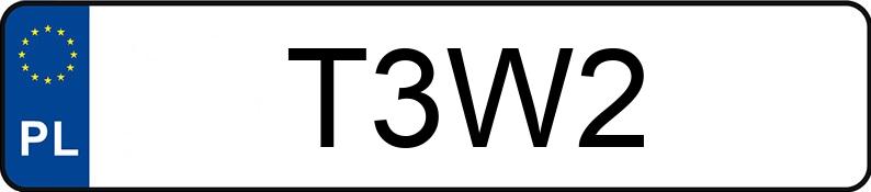 Numer rejestracyjny T3W2 posiada CADILLAC CTS 3.6 Kat. MR`08 E5 Base Aut.