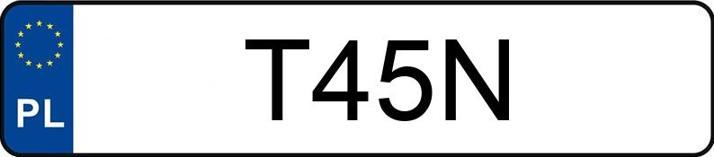 Numer rejestracyjny T45N posiada JEEP Compass 1.3 MR`21 E6d-F Night Eagle