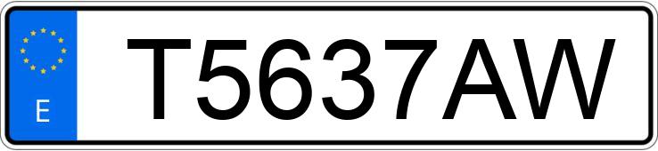 Numer rejestracyjny T5637AW posiada FORD ESCORT