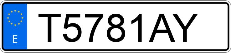 Numer rejestracyjny T5781AY posiada SUZUKI BALENO