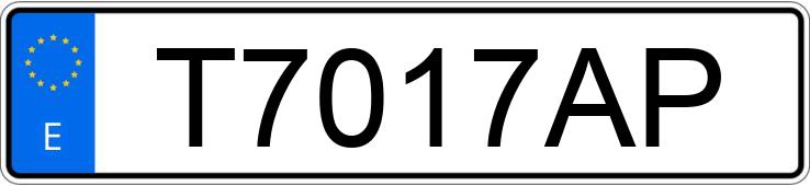 Numer rejestracyjny T7017AP posiada FORD FIESTA