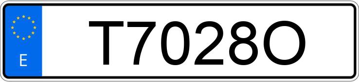 Numer rejestracyjny T7028O posiada FIAT PANDA