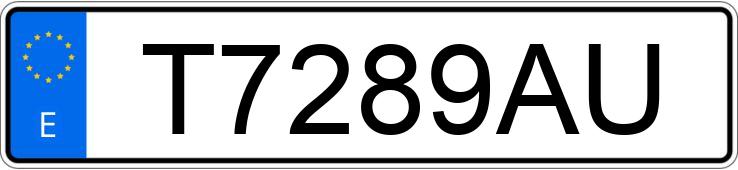 Numer rejestracyjny T7289AU posiada VOLKSWAGEN GOLF