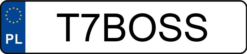 Numer rejestracyjny T7BOSS posiada BMW 750i Kat. E38 L Aut.