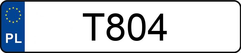 Numer rejestracyjny T804 posiada BMW 520 I