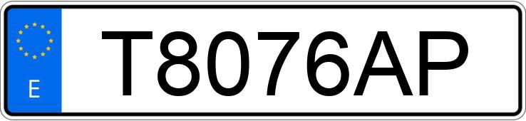 Numer rejestracyjny T8076AP posiada FIAT CINQUECENTO