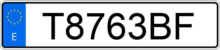 Numer rejestracyjny T8763BF posiada BMW SERIE 3