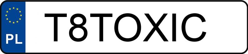 Numer rejestracyjny T8TOXIC posiada BMW M 3 3.0 MR`16 E6 F80 M 3 3.0 MR`16 E6 F80