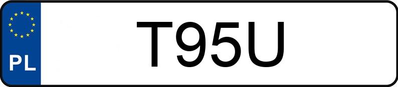 Numer rejestracyjny T95U posiada HYUNDAI TUCSON