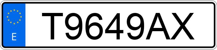 Numer rejestracyjny T9649AX posiada VOLKSWAGEN GOLF Numer rejestracyjny T9649AX posiada VOLKSWAGEN GOLF