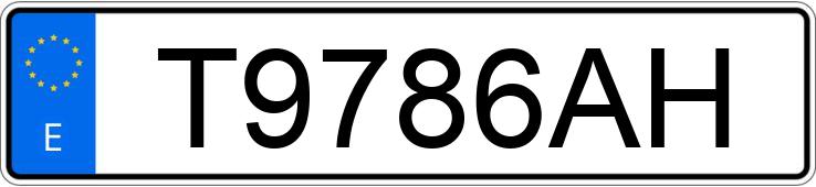 Numer rejestracyjny T9786AH posiada NISSAN 200 SX