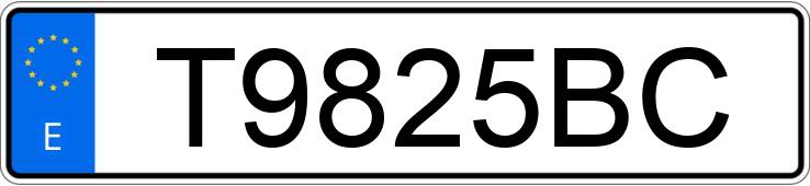 Numer rejestracyjny T9825BC posiada VOLKSWAGEN GOLF