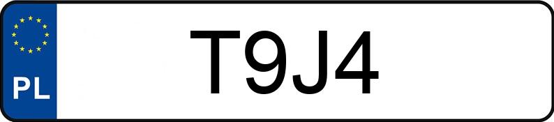 Numer rejestracyjny T9J4 posiada DODGE CHALLENGER