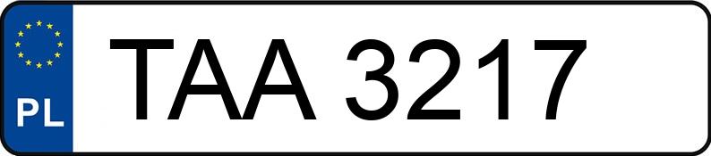 Numer rejestracyjny TAA 3217 posiada Fiat 125p - TAA3217