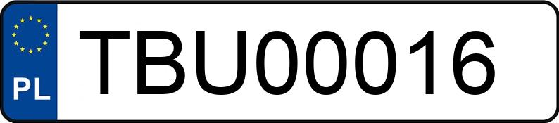 Numer rejestracyjny TBU 00016 posiada PEUGEOT PARTNER - TBU00016