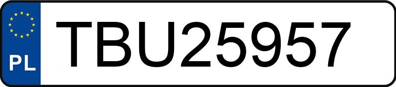 Numer rejestracyjny TBU 25957 posiada BMW X3 2.0 D - TBU25957