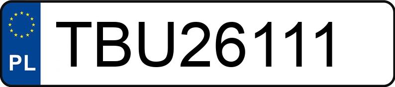 Numer rejestracyjny TBU 26111 posiada FIAT PANDA VAN - TBU26111