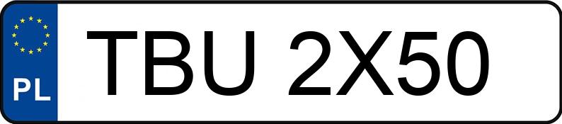 Numer rejestracyjny TBU2X50 posiada BMW Seria 3 320i Kat. E36