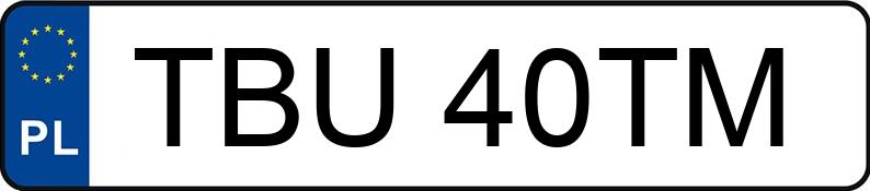 Numer rejestracyjny TBU 40TM posiada RENAULT Trafic Trafic L2H1 Komfort - TBU40TM
