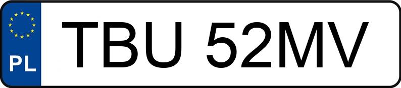 Numer rejestracyjny TBU 52MV posiada AUDI  - TBU52MV