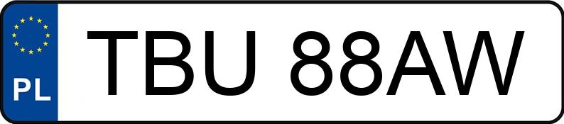 Numer rejestracyjny TBU88AW posiada BMW Seria 5 525i 24V Kat. E34