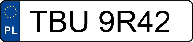 Numer rejestracyjny TBU 9R42 posiada AUDI A6 - TBU9R42 Numer rejestracyjny TBU 9R42 posiada AUDI A6 - TBU9R42