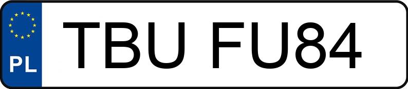 Numer rejestracyjny TBU FU84 posiada WARTBURG 353 1.0 353W - TBUFU84