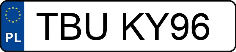 Numer rejestracyjny TBU KY96 posiada DACIA SANDERO - TBUKY96