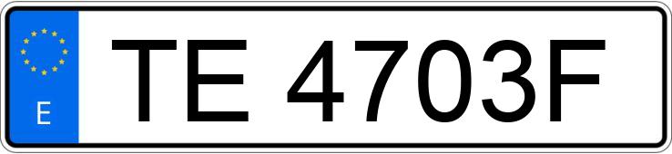 Numer rejestracyjny TE4703F posiada OPEL VECTRA