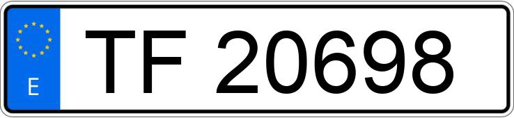 Numer rejestracyjny TF20698 posiada Sanglas 350