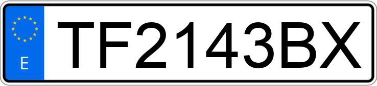 Numer rejestracyjny TF2143BX posiada SEAT IBIZA