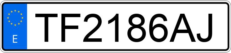 Numer rejestracyjny TF2186AJ posiada RENAULT 25