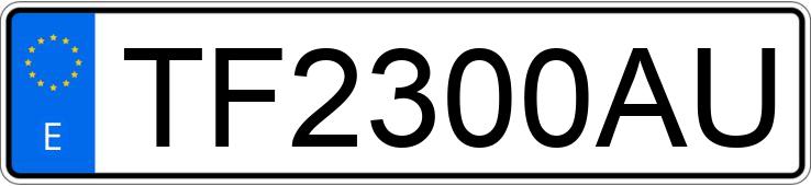 Numer rejestracyjny TF2300AU posiada TOYOTA COROLLA
