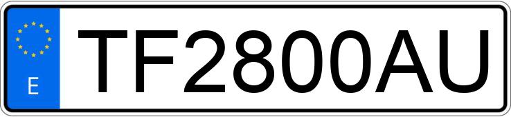 Numer rejestracyjny TF2800AU posiada TOYOTA DYNA 150