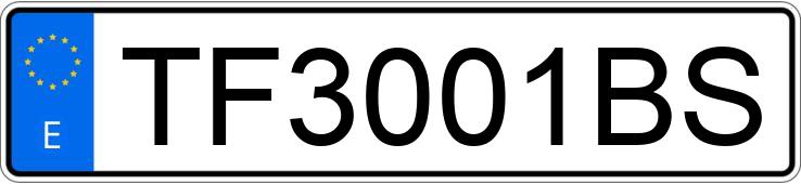 Numer rejestracyjny TF3001BS posiada BMW SERIE 3