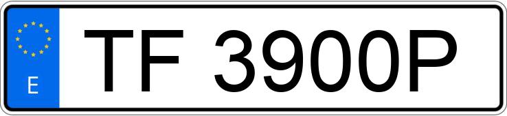 Numer rejestracyjny TF3900P posiada MAZDA 323