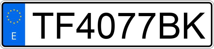 Numer rejestracyjny TF4077BK posiada VOLKSWAGEN GOLF