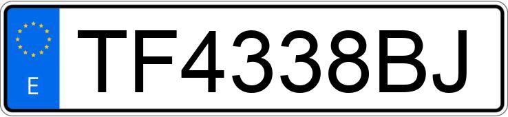 Numer rejestracyjny TF4338BJ posiada FIAT PUNTO