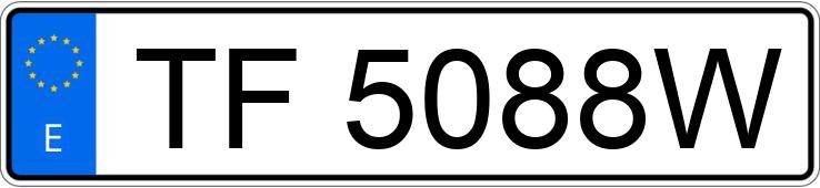 Numer rejestracyjny TF5088W posiada MITSUBISHI MONTERO