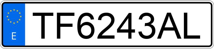 Numer rejestracyjny TF6243AL posiada PEUGEOT 205