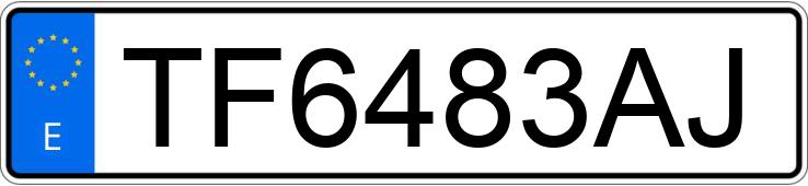 Numer rejestracyjny TF6483AJ posiada MAZDA RX-7