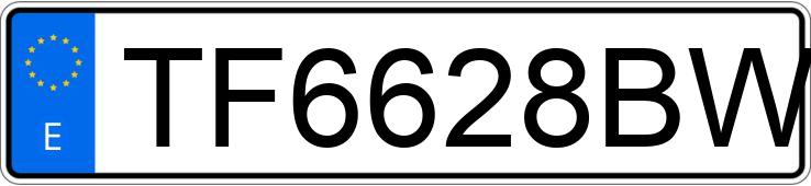 Numer rejestracyjny TF6628BW posiada VOLKSWAGEN GOLF