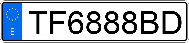 Numer rejestracyjny TF6888BD posiada SEAT IBIZA