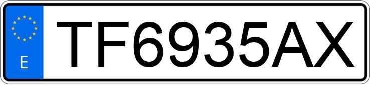 Numer rejestracyjny TF6935AX posiada CITROEN AX