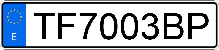 Numer rejestracyjny TF7003BP posiada BMW SERIE 3