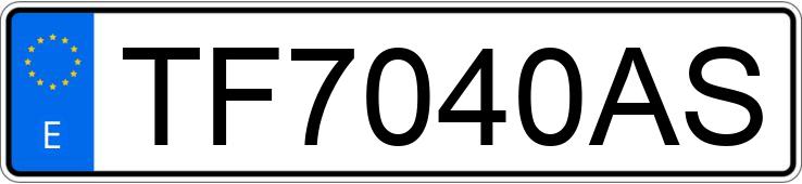 Numer rejestracyjny TF7040AS posiada OPEL KADETT